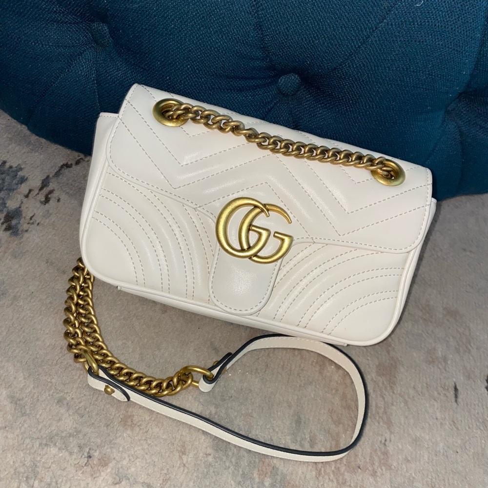 White Gucci GG Marmont Bag